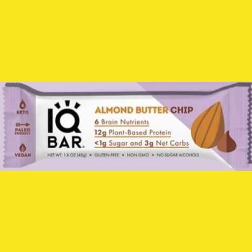 Bars IQ (GF DF SF LS K) - Almond Butter Chip - Snack Foods