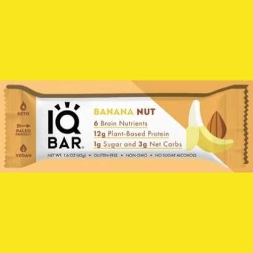 Bars IQ (GF DF SF LS K) - Banana Nut - Snack Foods
