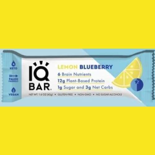 Bars IQ (GF DF SF LS K) - Blueberry Lemon - Snack Foods