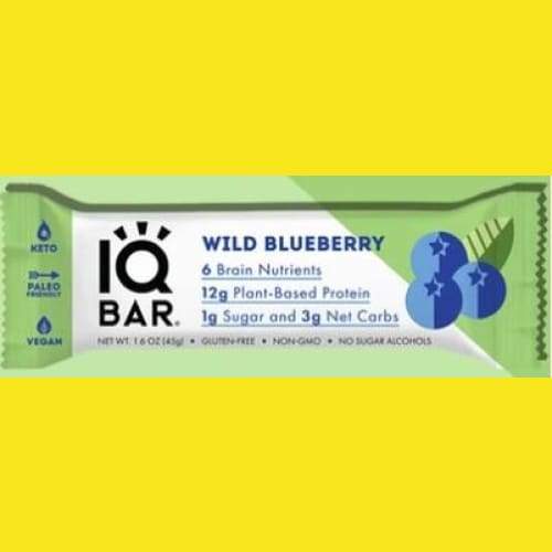 Bars IQ (GF DF SF LS K) - Blueberry - Snack Foods