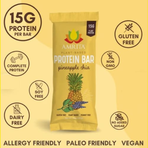 Bars 15g Protein Amrita (GF DF SF) - Pineapple Chia
