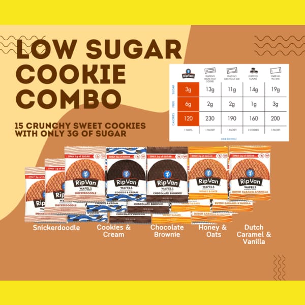 COMBO Low Sugar Rip Van Waffle Cookies (5 Flavors)