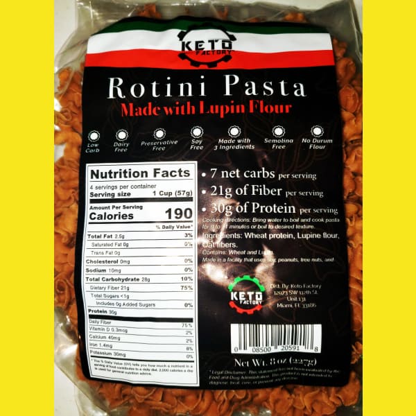 F-Protein Meals Rotini Noodles 30g Protein