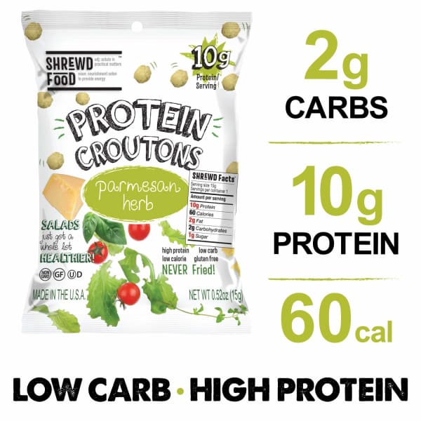 Shrewd Protein Salad Croutons - Regular Flavor